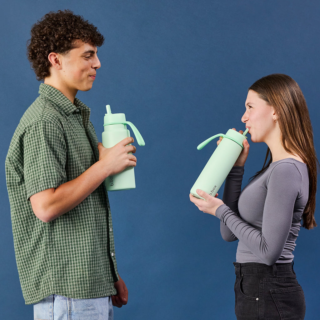 690 ml geïsoleerde fles met Flip-Top - groene munt