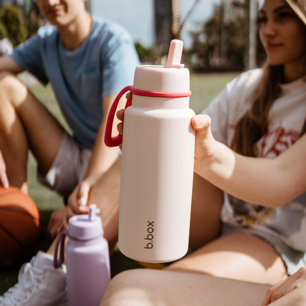 Geïsoleerde Flip Top 1 liter fles - roze paradijs