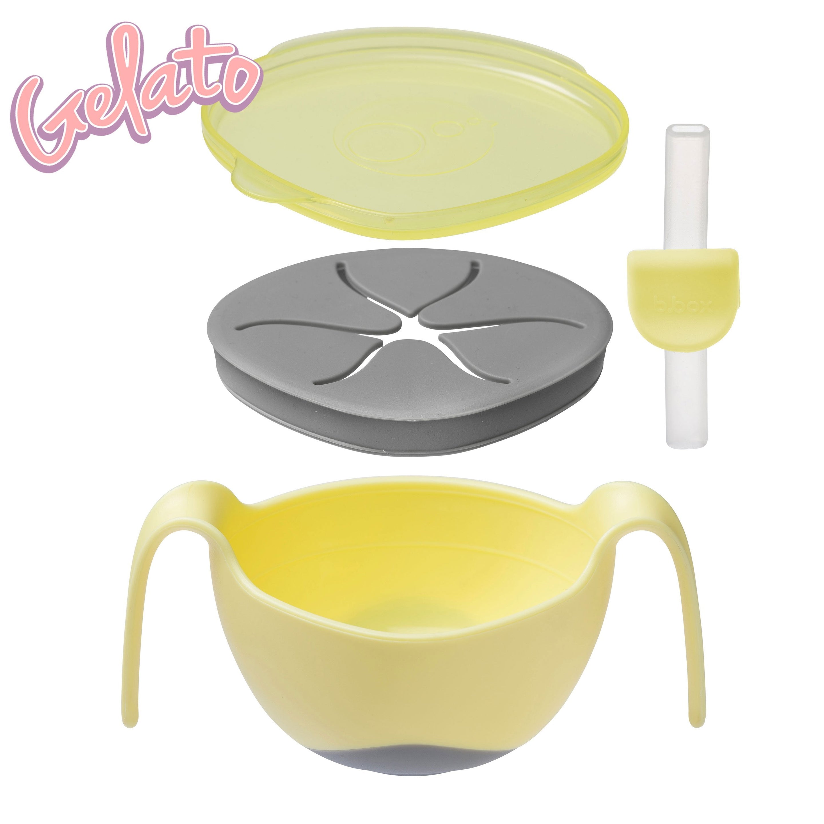 Bowl + straw - banana split - b.box for kids
