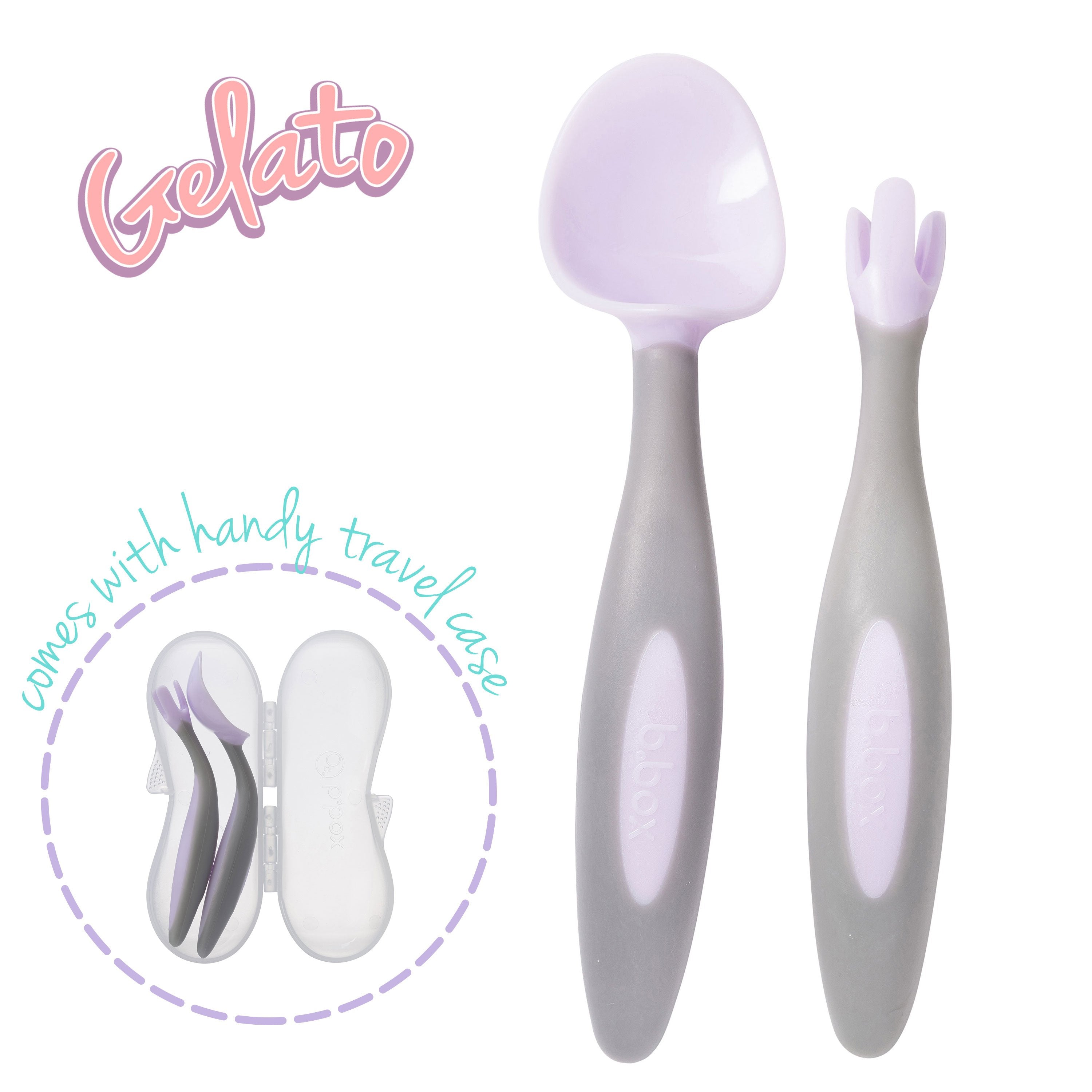 Toddler cutlery set - boysenberry