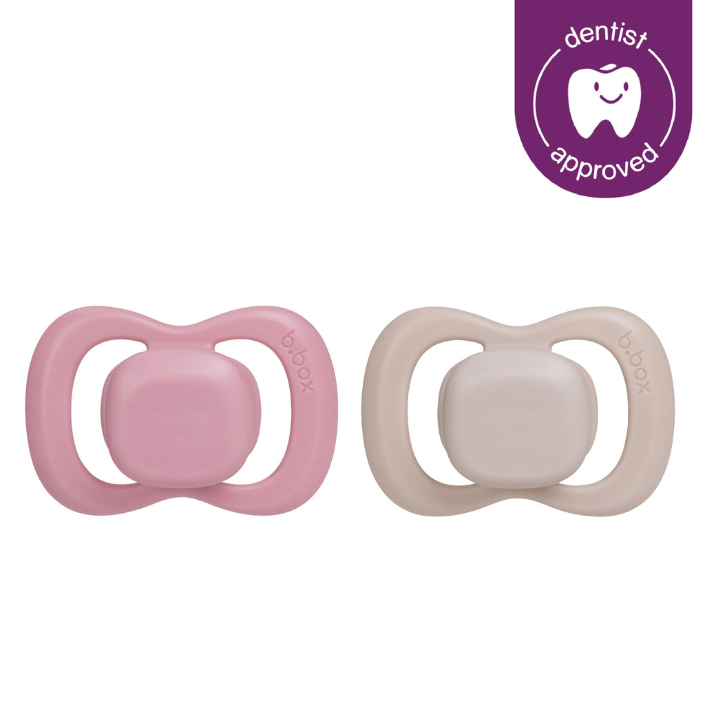 pacifier twin pack - berry + blush