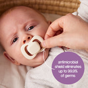 pacifier twin pack - blush + latte