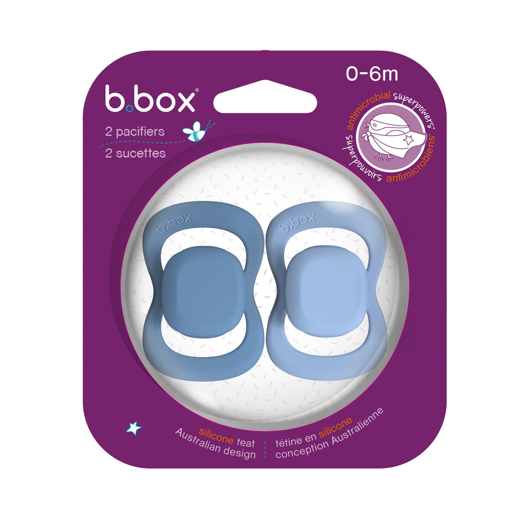 pacifier twin pack - ocean + sky