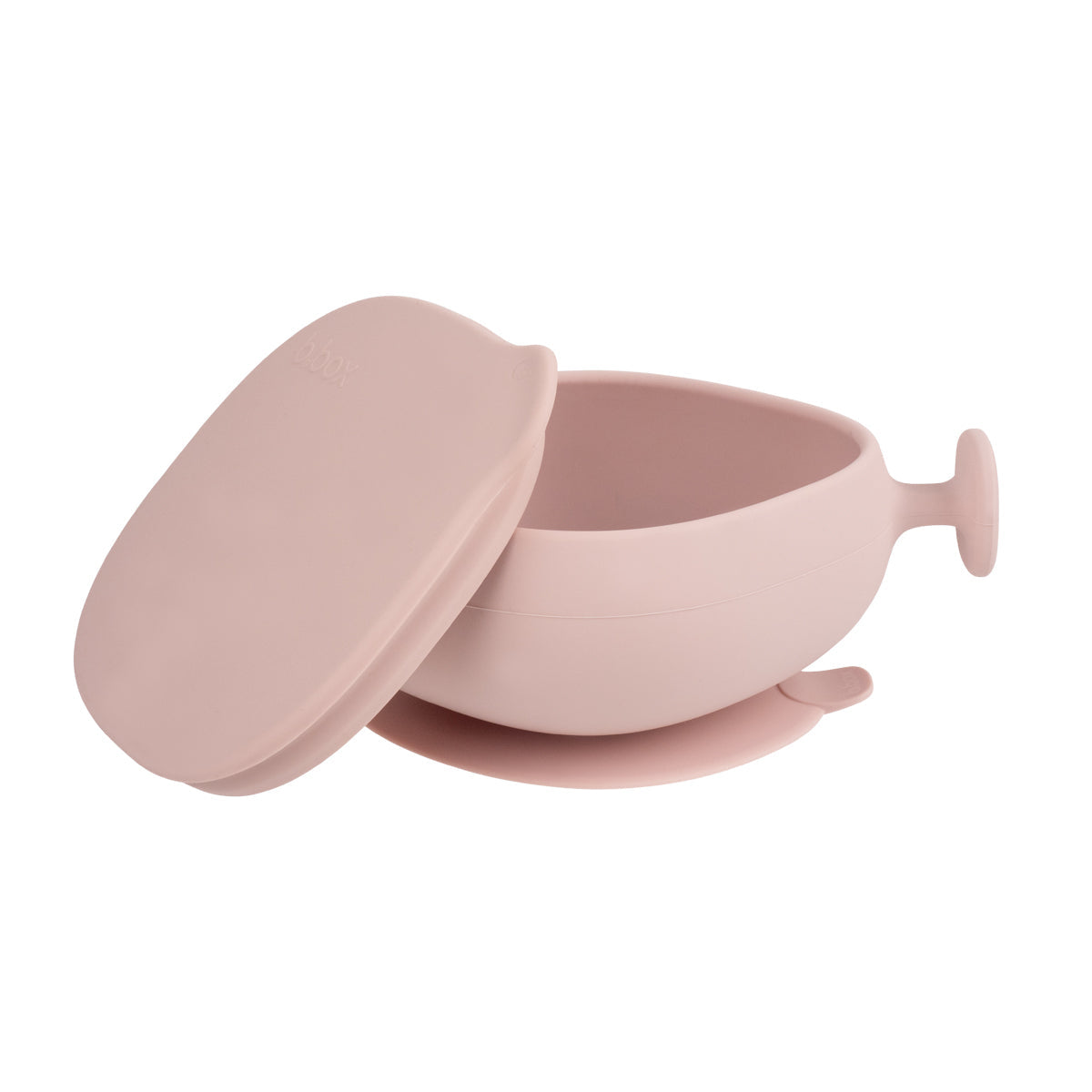 Bol + couvercle en silicone - blush