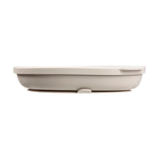 Assiette + couvercle en silicone - latte