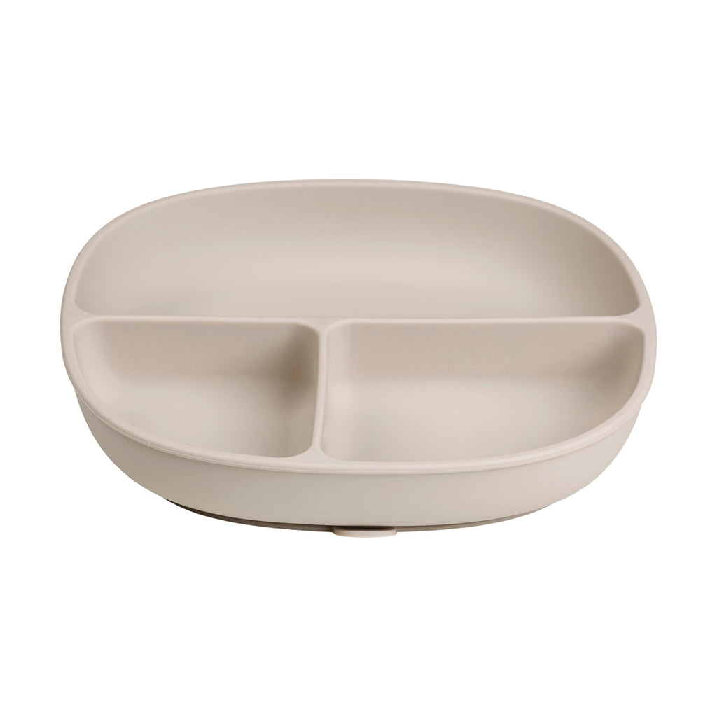 Assiette + couvercle en silicone - latte