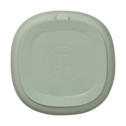 Assiette + couvercle en silicone - sage