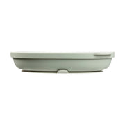 Assiette + couvercle en silicone - sage