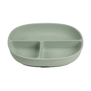 Assiette + couvercle en silicone - sage