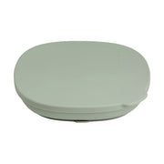 Assiette + couvercle en silicone - sage
