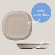 Assiette + couvercle en silicone - latte