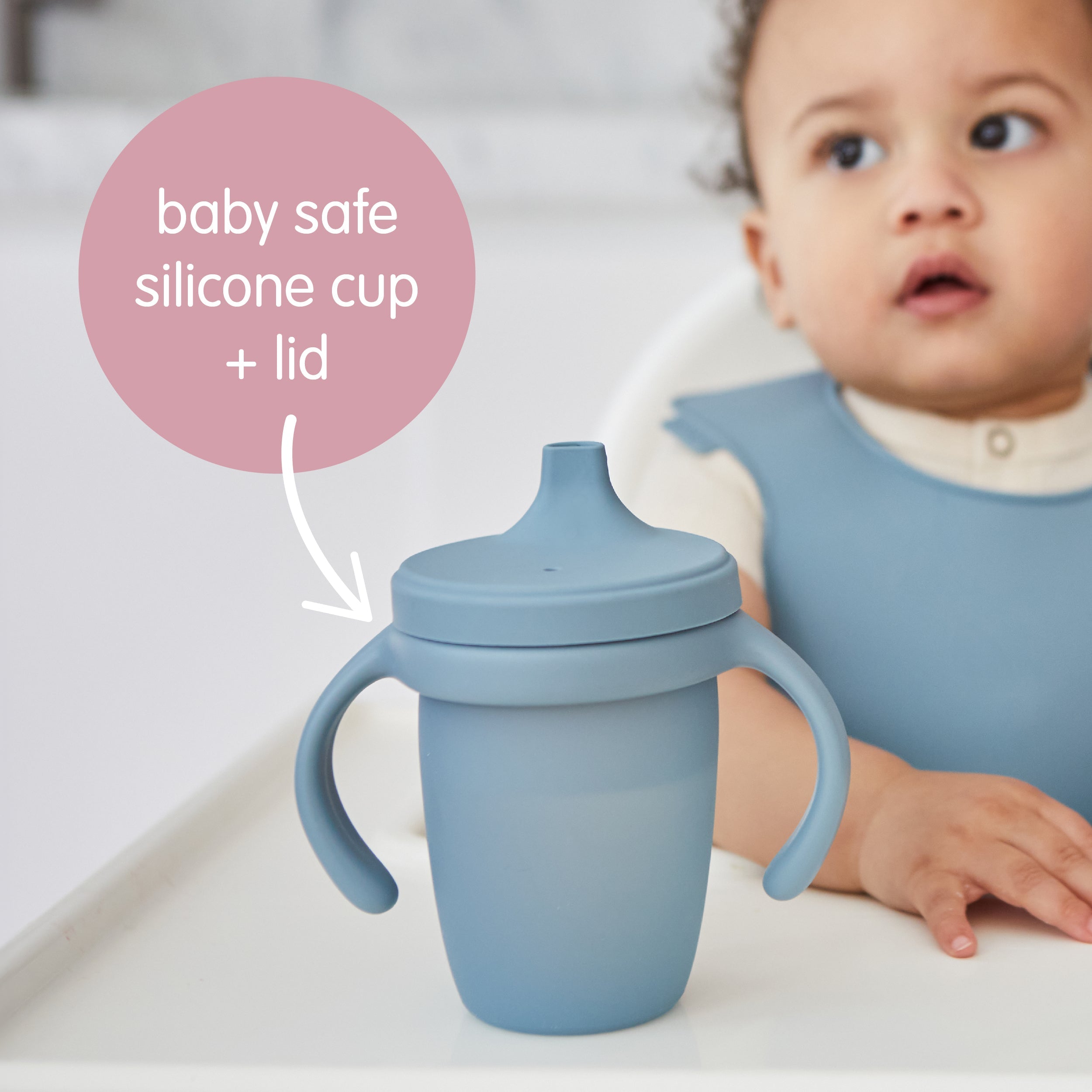 Gobelet à bec en silicone - sauge