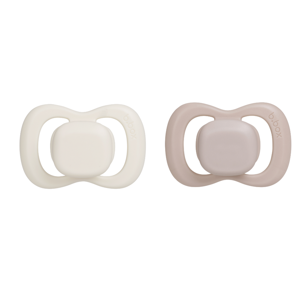 pacifier twin pack - vanilla + blush (silicone only)