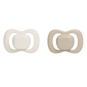fopspeen twin pack - vanille + latte (alleen latex)