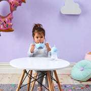 Bowl + straw - bubblegum - b.box for kids