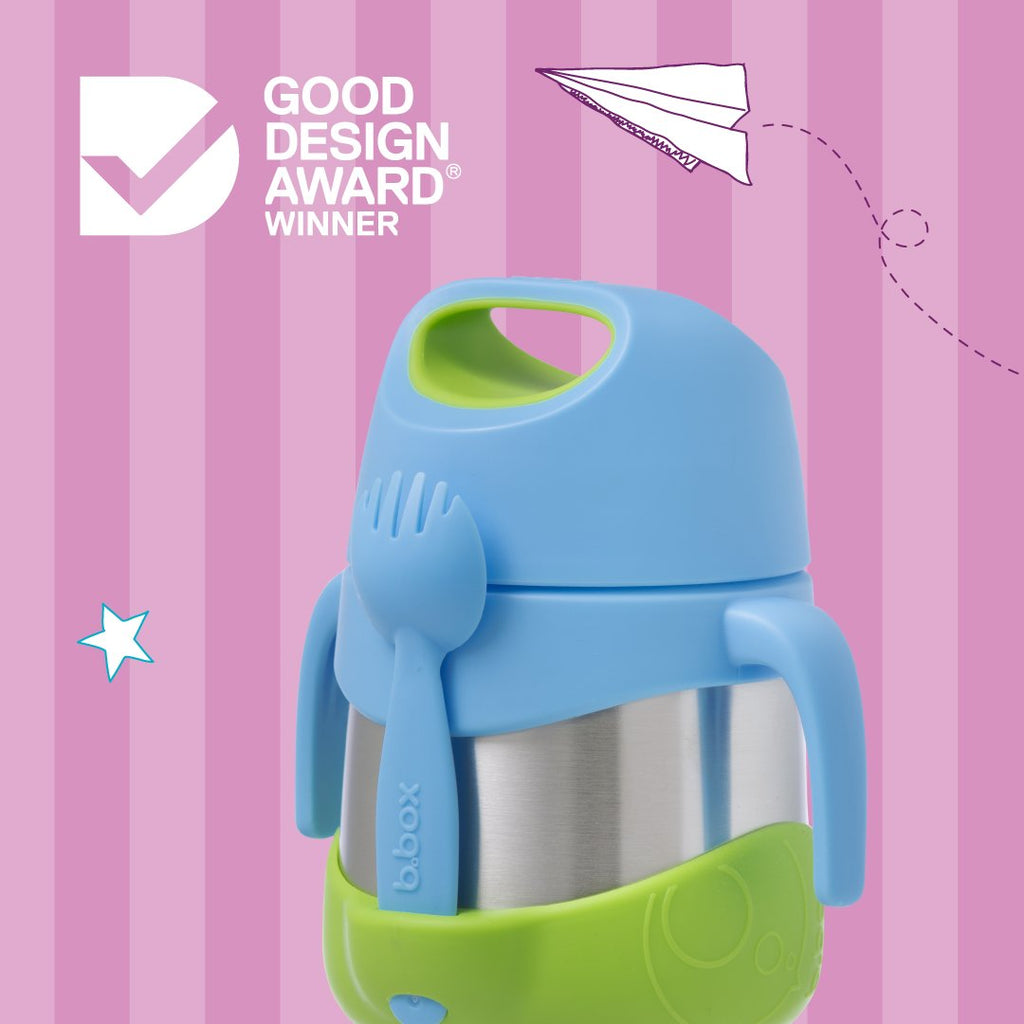 insulated food jar - blue slate - b.box for kids